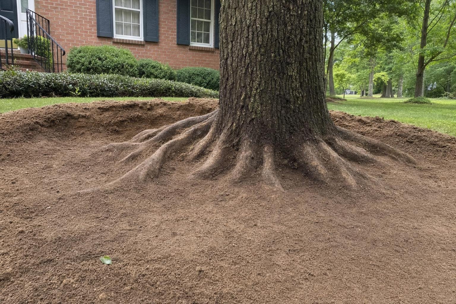 Root crown excavation example