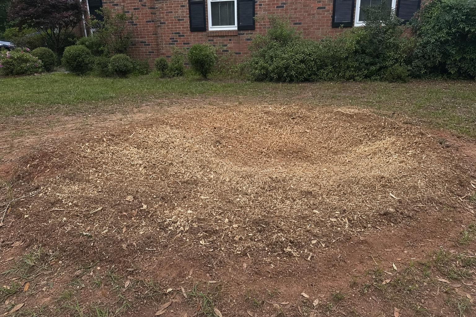 Illustration of stump grinding