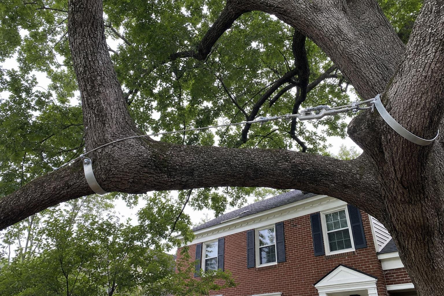 Illustrative image of tree cabling and bracing work